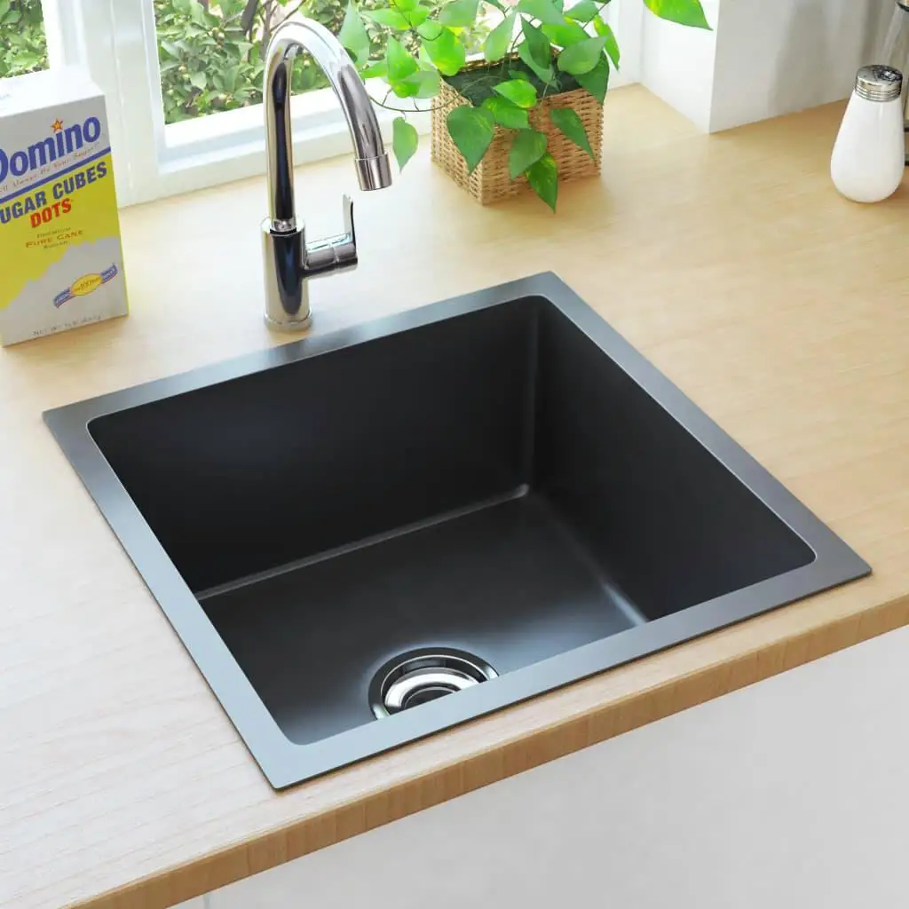 

Premium Black Stainless Steel Handmade Kitchen Sink - Durable & Stylish Design