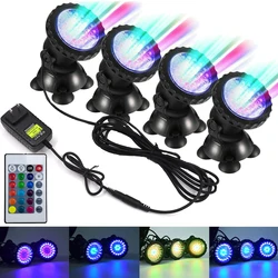 LED Underwater Light IP68 Waterproof RGB Aquarium Lamp Fountain Pond Spotlight Swimming Pool Garden Landscape Decoration Light