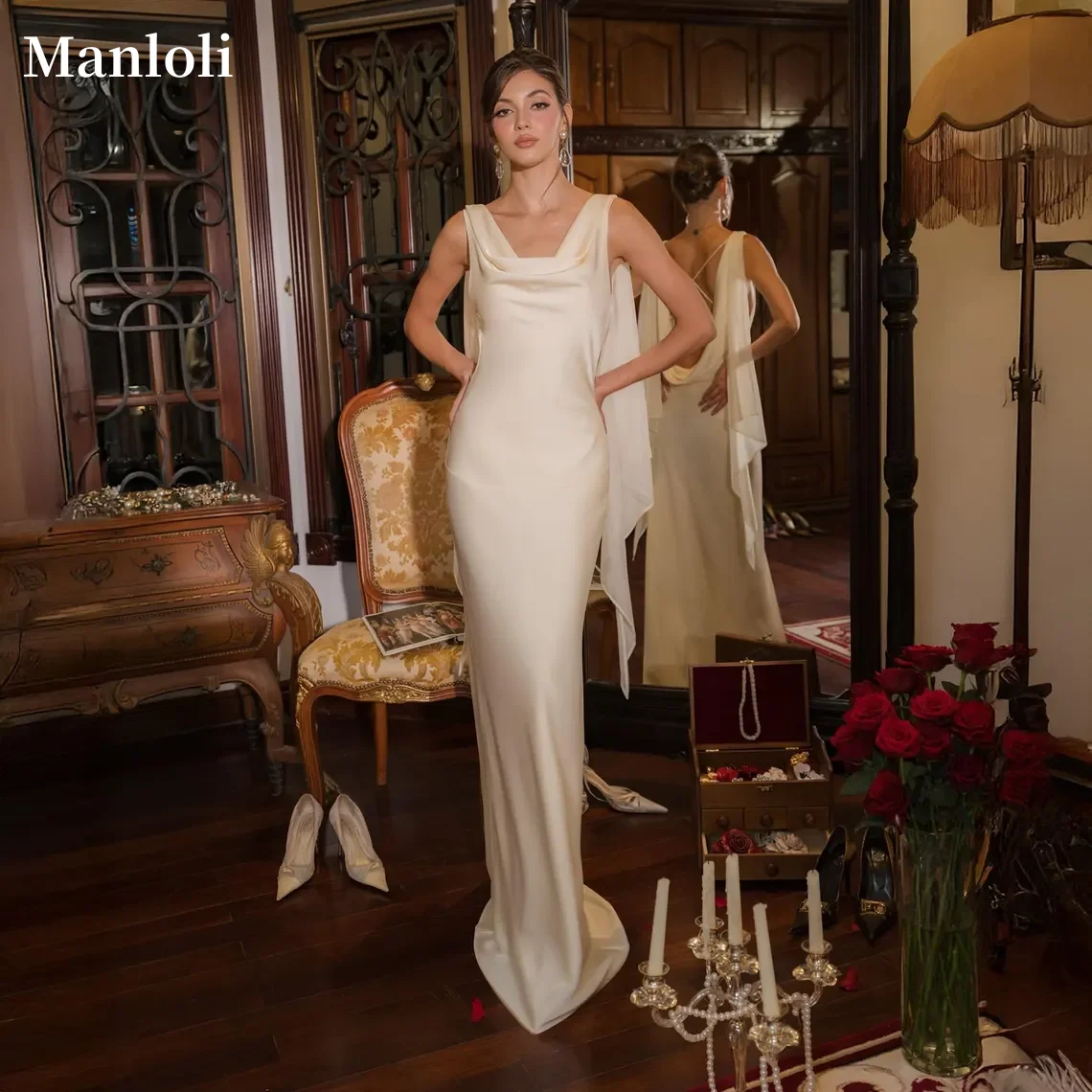 

Простая белая атласная юбка на бретелях, сексуальное длинное платье с v-образным вырезом и открытой спиной, женское летнее элегантное вечернее платье на заказ