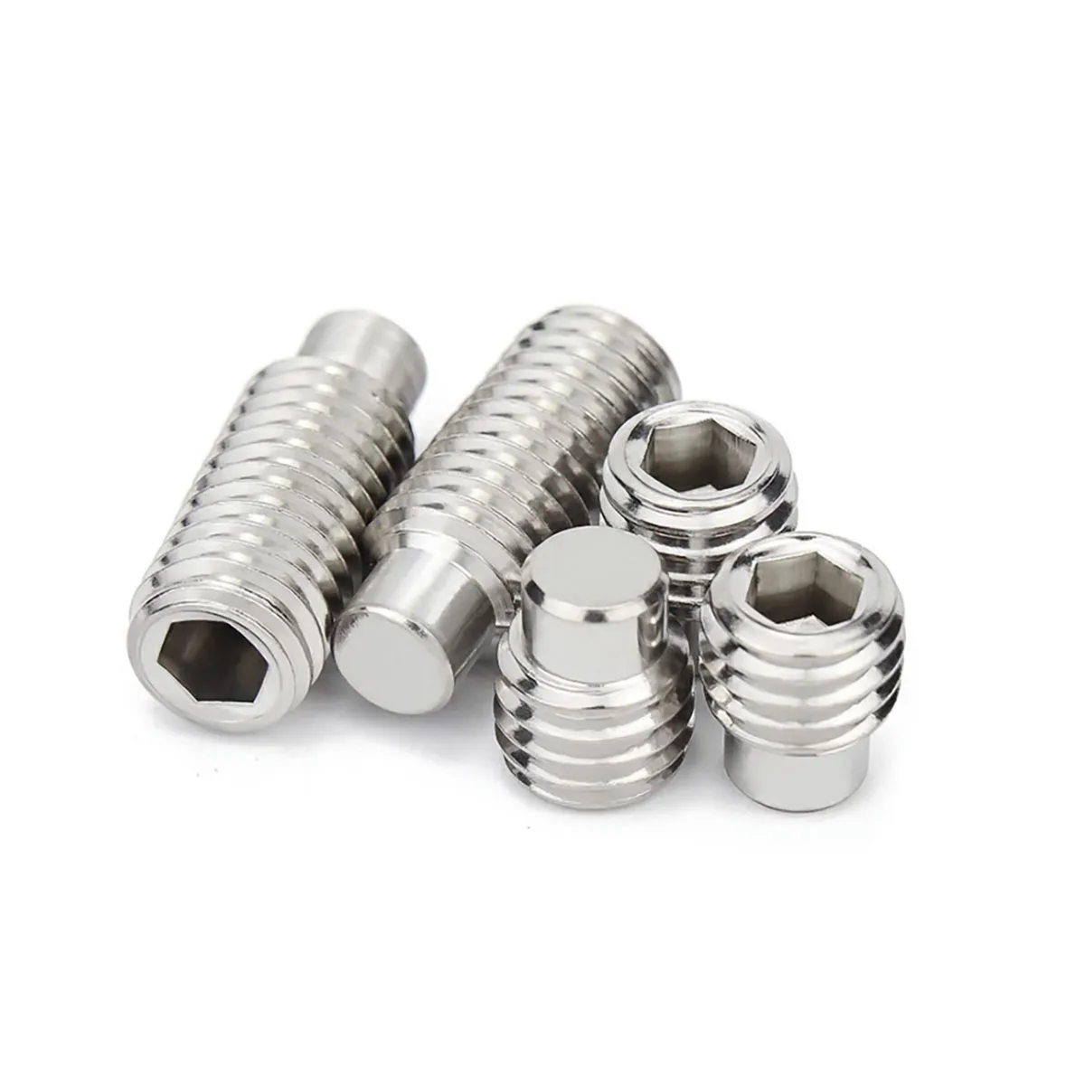 304 Stainless Steel Raised End Set Screw/Headless Bolts