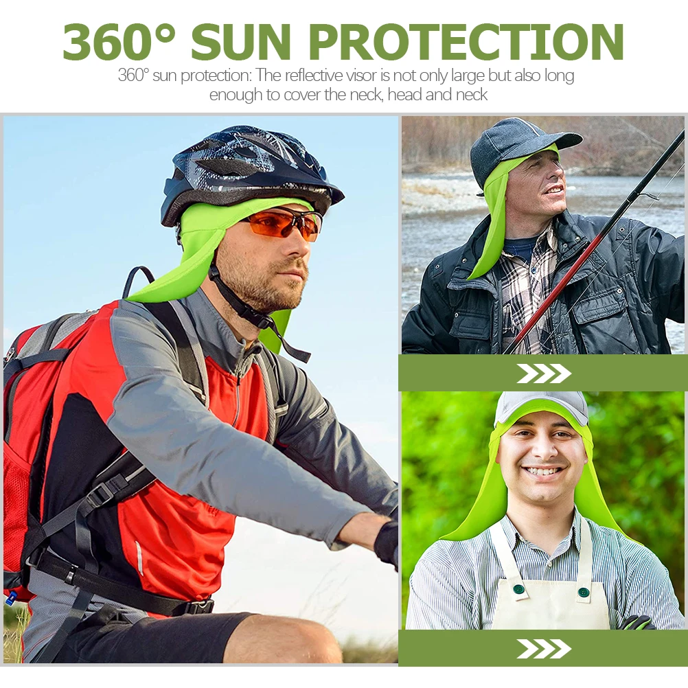 

2pcs Reflective Riding Hat Cooling Skull Cap Long Tail Neck Cover Cycling Accessory Motorcycle Mens Anti UV Breathable Sports