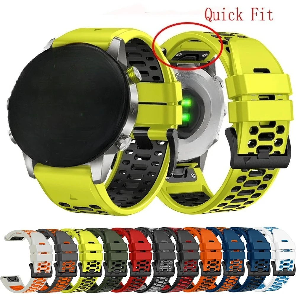 Uhrenarmband für Garmin Descent Mk3i Mk2i Mk2 Mk1 Fenix 8 51 mm 6X 6 Pro 7X 7 Pro 5 Plus Quickfit 22 26 mm Silikonbänder Armband