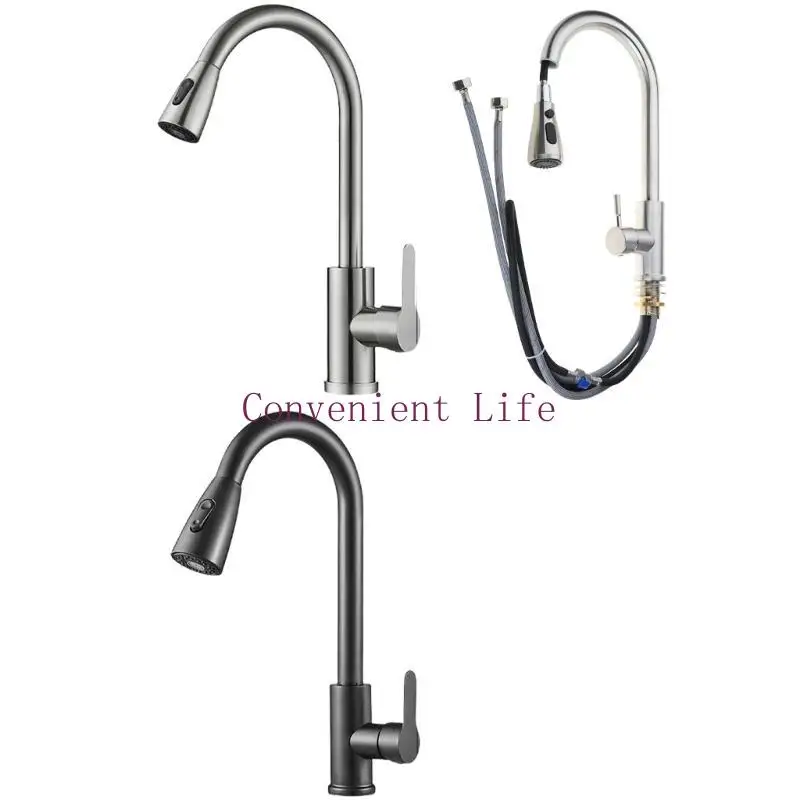 L1EE صنبور صناعي مزدوج لدرجة الحرارة، صنبور سحب حديث للأسفل، تركيبات بسيطة #4