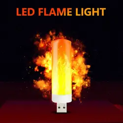 Usb Led Light Flame Lamp Candle Lamp Atmosphere Light Book Lamp For Power Bank Camping Lighting Cigarette Lighter Room Decor