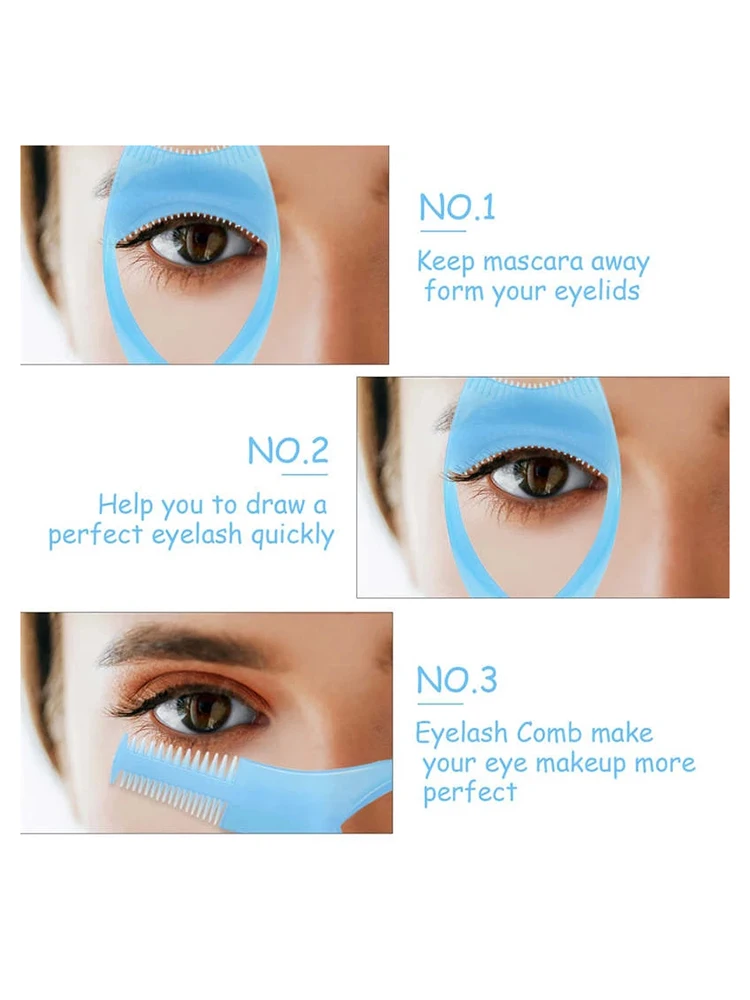 Handlicher Wimpernhilfe-Clip, rosa Augen-Make-up-Hilfe-Werkzeug, Y-Form, Silikon, Mascara, Applikator, Schild, multifunktionaler Silikon-Eyeliner