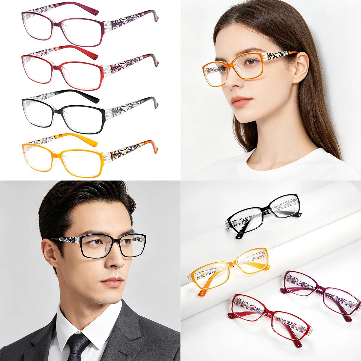 Auto Focus Reading Glasses for Computer TV Phone Smart Zoom Self Adjusting Presbyopia Anti Blue Light Unisex Eyewear L3