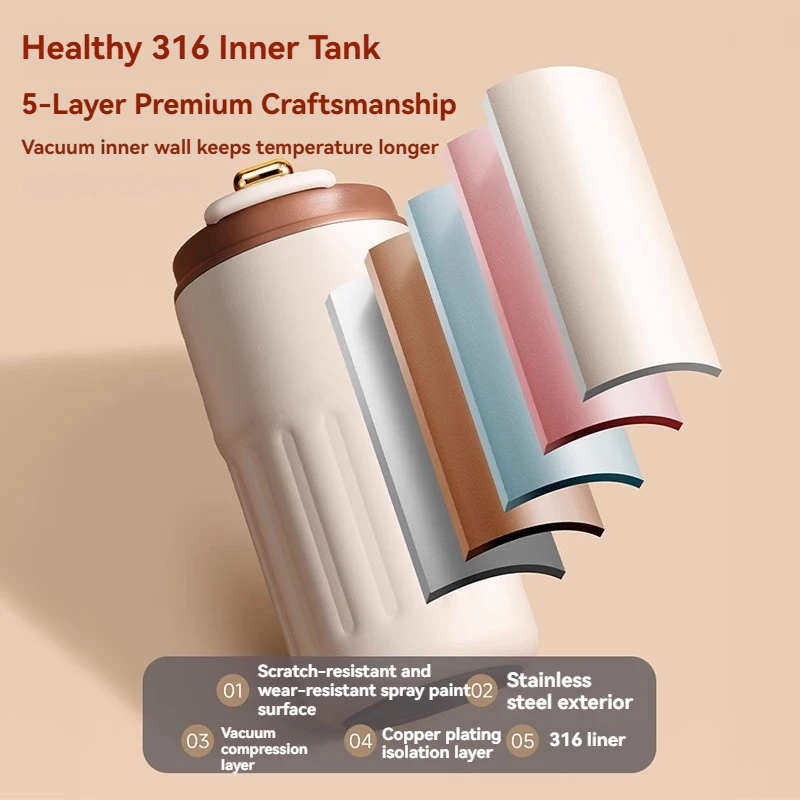450ML LED Temperature Display Stainless Steel Thermal Water Bottle Coffee Cup Travel Vacuum Flask Keep Cold and Heat Thermal Mug - view 3