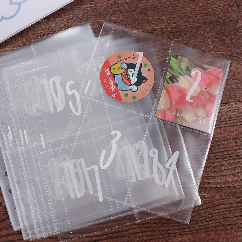 Game Card Sleeves Transparent A5 Binder Sleeves Square Durable Binder Refill Inner Sleeves PP Photo Album Binder Family