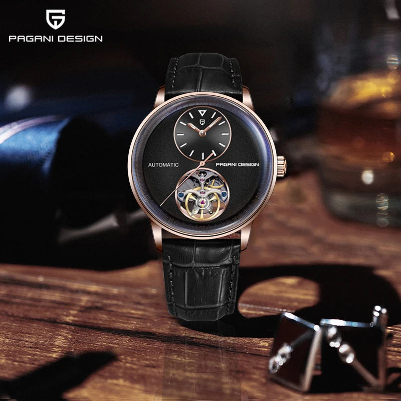 

PAGANI DESIGN Luxury Men's Automatic Watch Mineral Strengthened Glass Mirror Watch clock Fashion Leather Business Wristwatch
