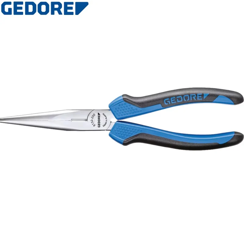 gedore-8132-200-jc-flat-nose-pliers-straight-sharp-jaws-cut-flat-wear-resistant-durable-easy-to-operate-improve-work-efficiency