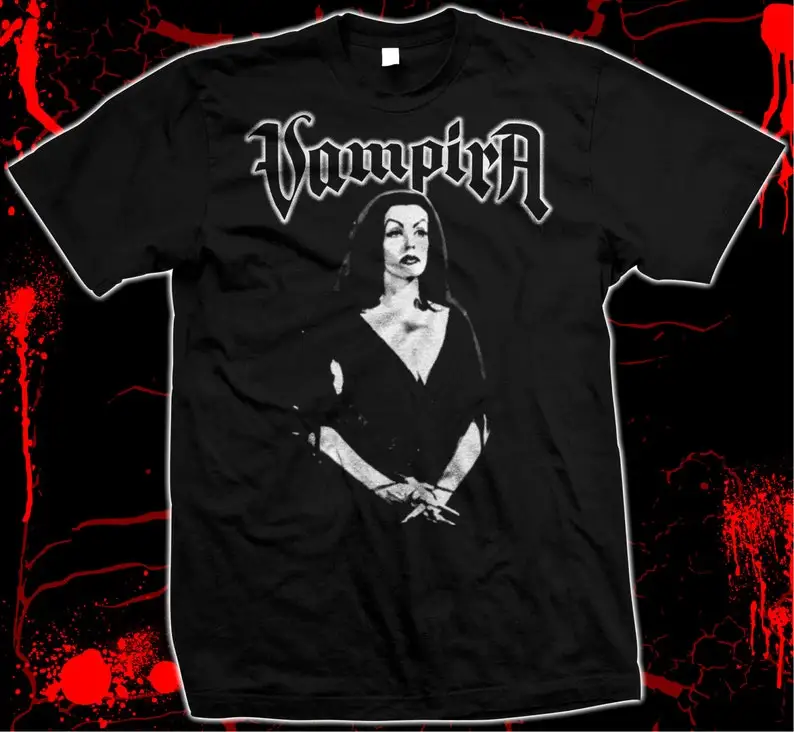 Vampira Misfits Danzig Pre-Shrunk, Hand Screened 100% Cotton T-Shirt