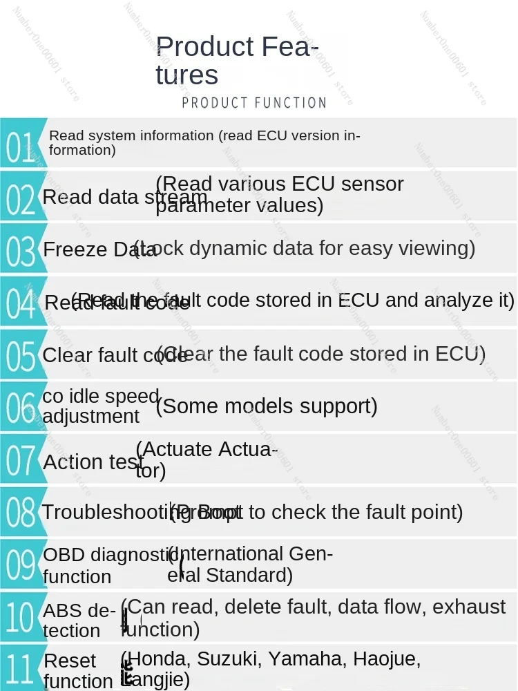 Motorcycle Electronic Injector OBD Universal Decoder Motorcycle Electronic Injector Fault Detector