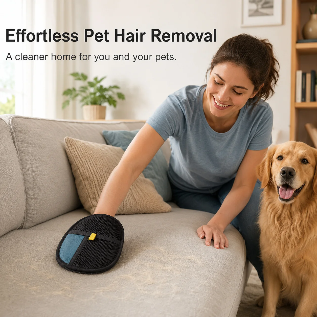 Reusable Pet Hair Remover Glove Washable Electrostatic Lint Cleaning Mitt Two-Way Dog Cat Fur Brush for Sofa Carpet Clothes Bedd
