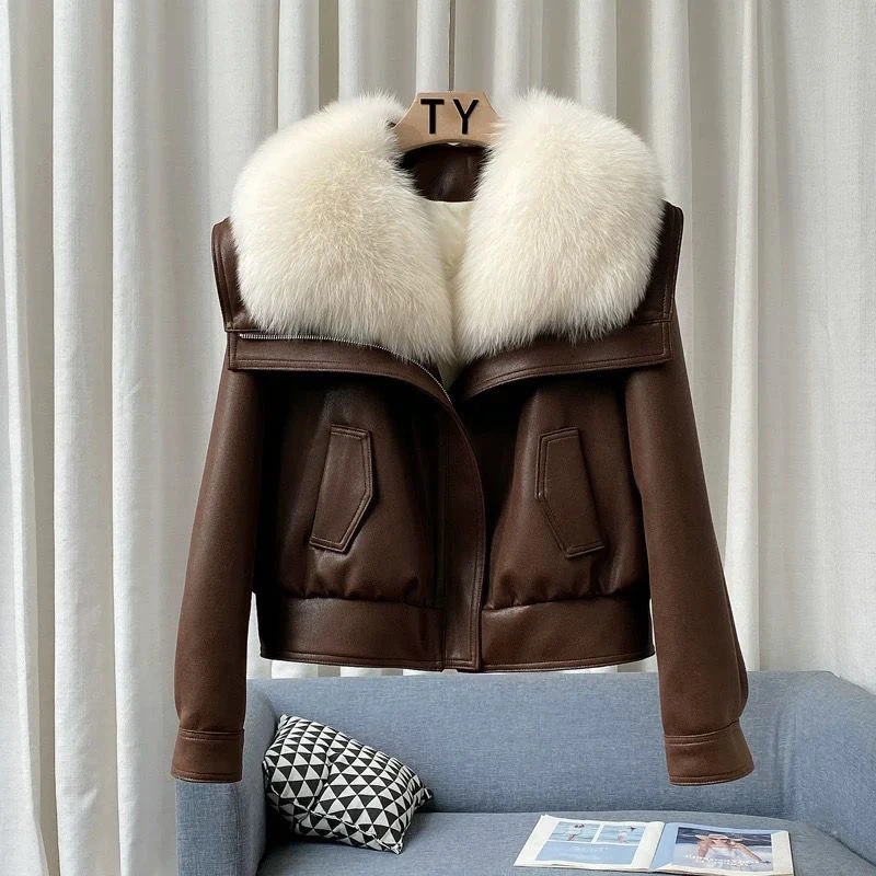 Winter New Faux Fur Thicken Coat for Women High-quality Loose Sheepskin Fur Sherpa Jacket Womens -Faux Lambskin Shearling PARKA