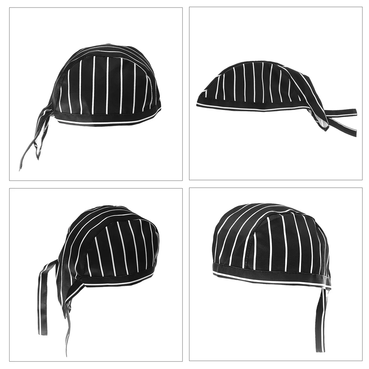 Kochmütze Turban Catering Totenkopfmütze Baotou Server Piratenband Herren Damen verstellbar schwarz weich bequem Chefkoch
