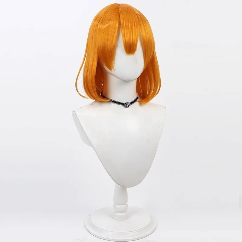 ويستوريا: شعر مستعار كوسبلاي Wand and Sword Colette Loire برتقالي من السيليكون لفروة الرأس بوب مقطوع هدية الهالوين #2
