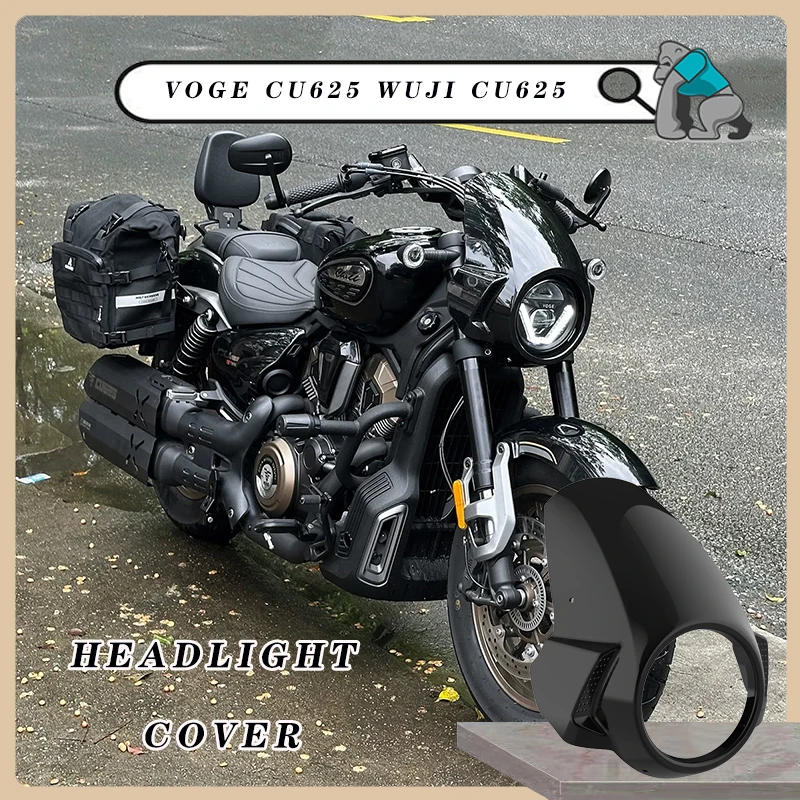 For VOGUE CU625 Wuji Cu625 Motorcycle Modification Parts Round Headlight Windscreen Cover ABS Plastic Screen Fairing Windshield