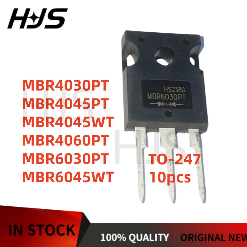 10pcs 100% New MBR4045PT MBR6045WT MBR4030PT MBR4045WT MBR4060PT MBR6030PT TO-247 Schottky diode in stock