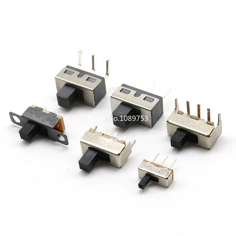 10PCS Slide Switch Micro-power Toggle Switch Single and Double-row Direct-inserted Horizontal Sliding Second Gear Third Gear