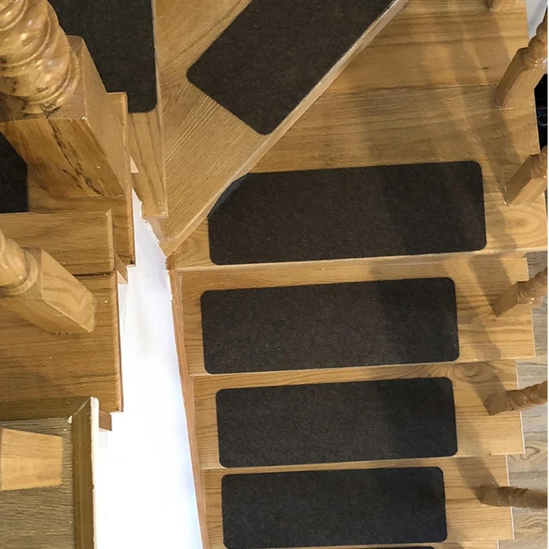 Stair Mat Carpet Strip Tread 55x20cm Anti-slip Staircase Step DIY Cutting Floor Self-adhesive Stair Pad Sticky Bottom Rug Carpet