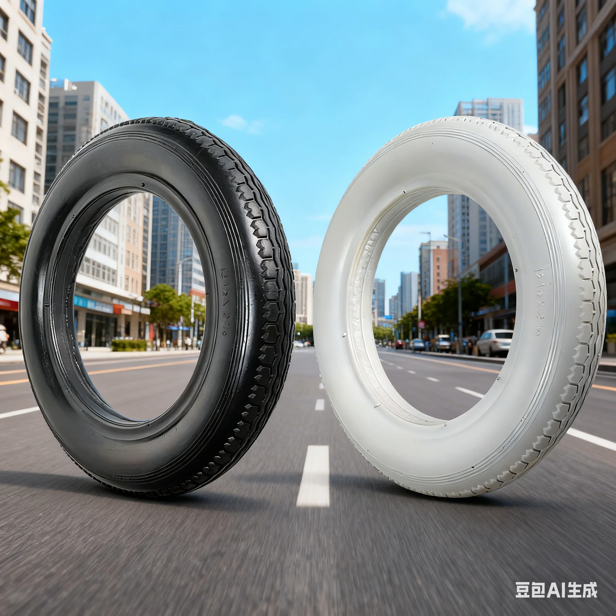 

12.5 Inch Solid Tire 12 1/2x2 1/4 Rubber Puncture Resistance No Inflatable Tire For Kids' Bicycles Wheelchair Tyre Replace Parts