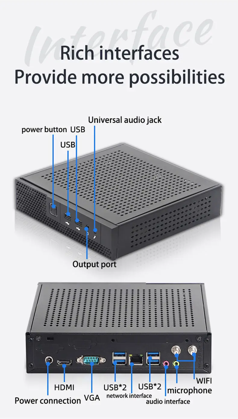 Mini PC desktop Intel per aziende - 16 GB di RAM 512 GB SSD Wifi5 Win11 pro Core I3/i5/i7/i9 I7-4th Computer da ufficio scolastico