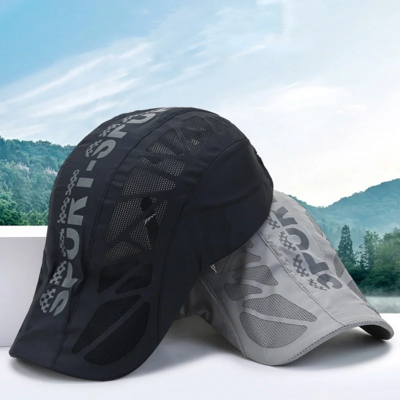 

Мужская быстросохнущая дышащая сетчатая спортивная кепка для бега, летняя велосипедная/гольф-кепка, бейсболка с принтом, кепка-газетчица, солнцезащитная панама