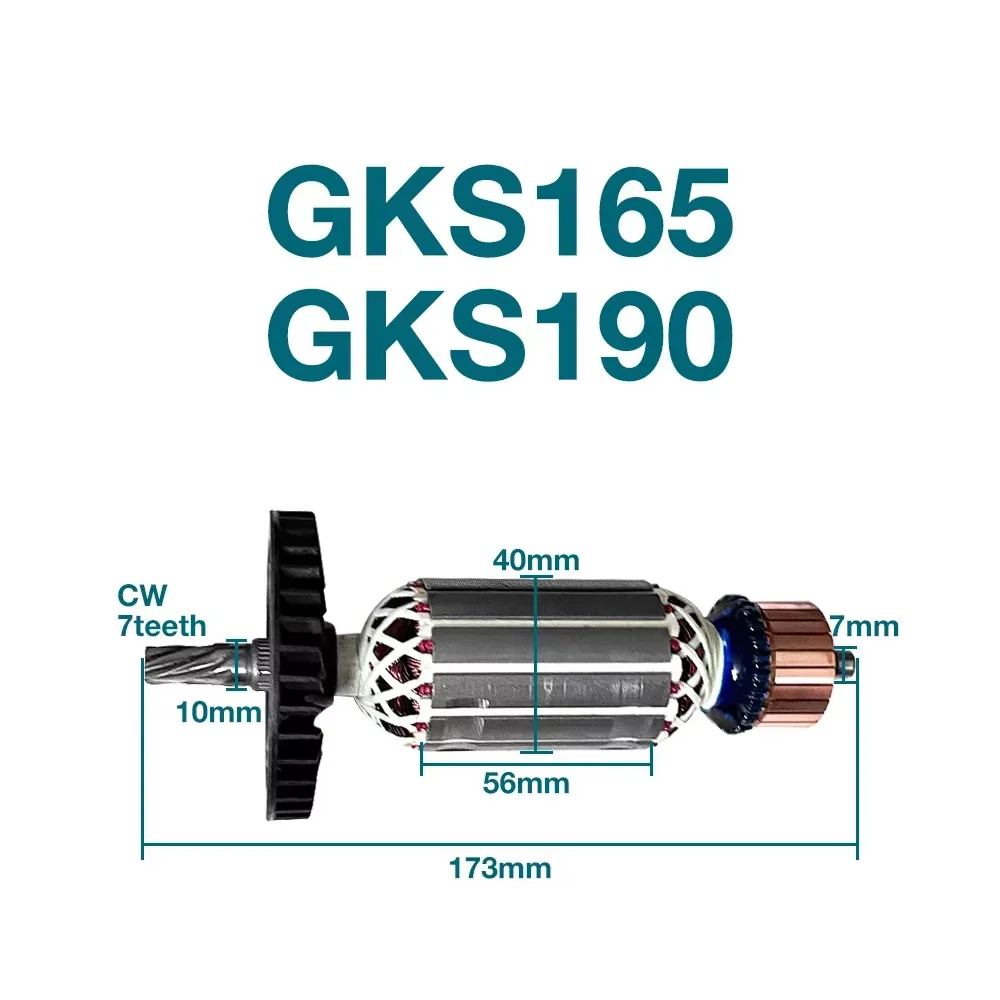 

AC220-240V Armature Accessories Replacements for Bosch GKS165 GKS190 Circular Saw Armature Rotor Anchor Stator Coil Power Tools
