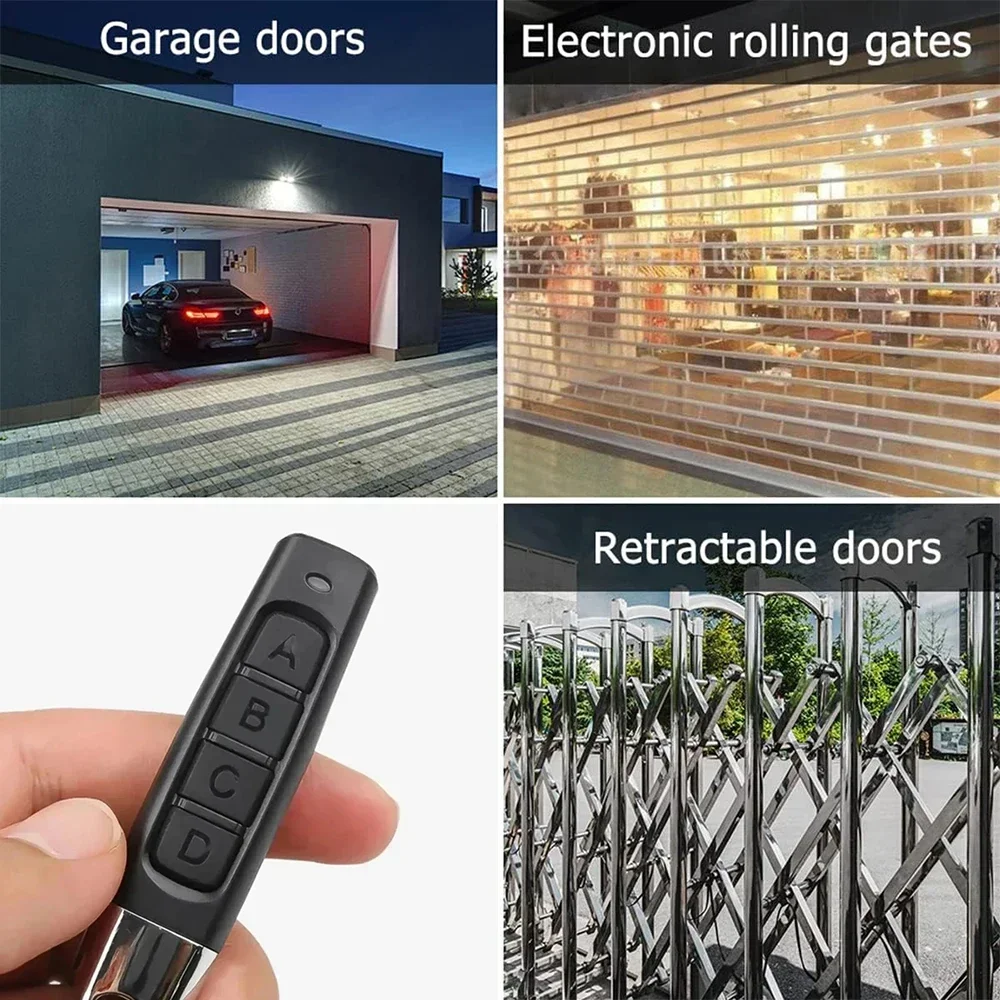 433MHz Auto Copy Remote Control Electric Garage Door Opener Remote Controller Duplicator Clone Cloning Code 4 Keys Transmitter