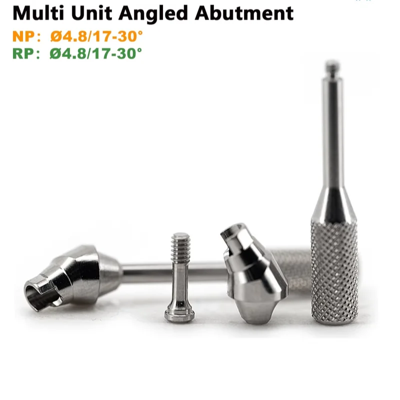 Dental Parts Multi Unit Angled Abutment Nobel Compatible Ti Grade 5 Internal Connection Screw Retained Platform Transfer 17/30°