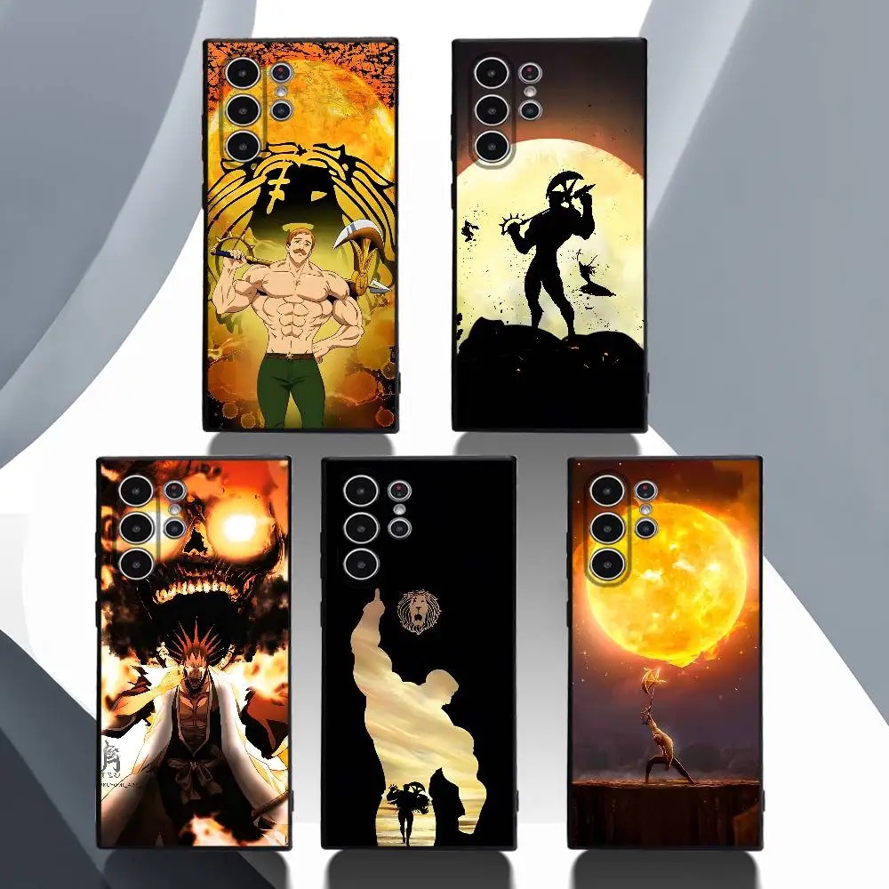 

Anime S-Seven Deadly Sins Escanor Phone Case For Samsung Galaxy S25 S24 S22 S23 Ultra S21 S20 Plus 5G Protective Silicone Funda
