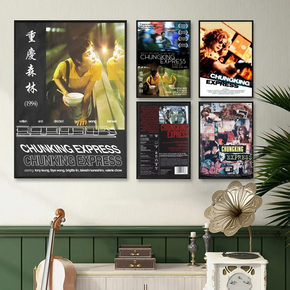 movie chungking express  Poster Self-adhesive Art Waterproof Paper Sticker Coffee House Bar Room Wall Decor