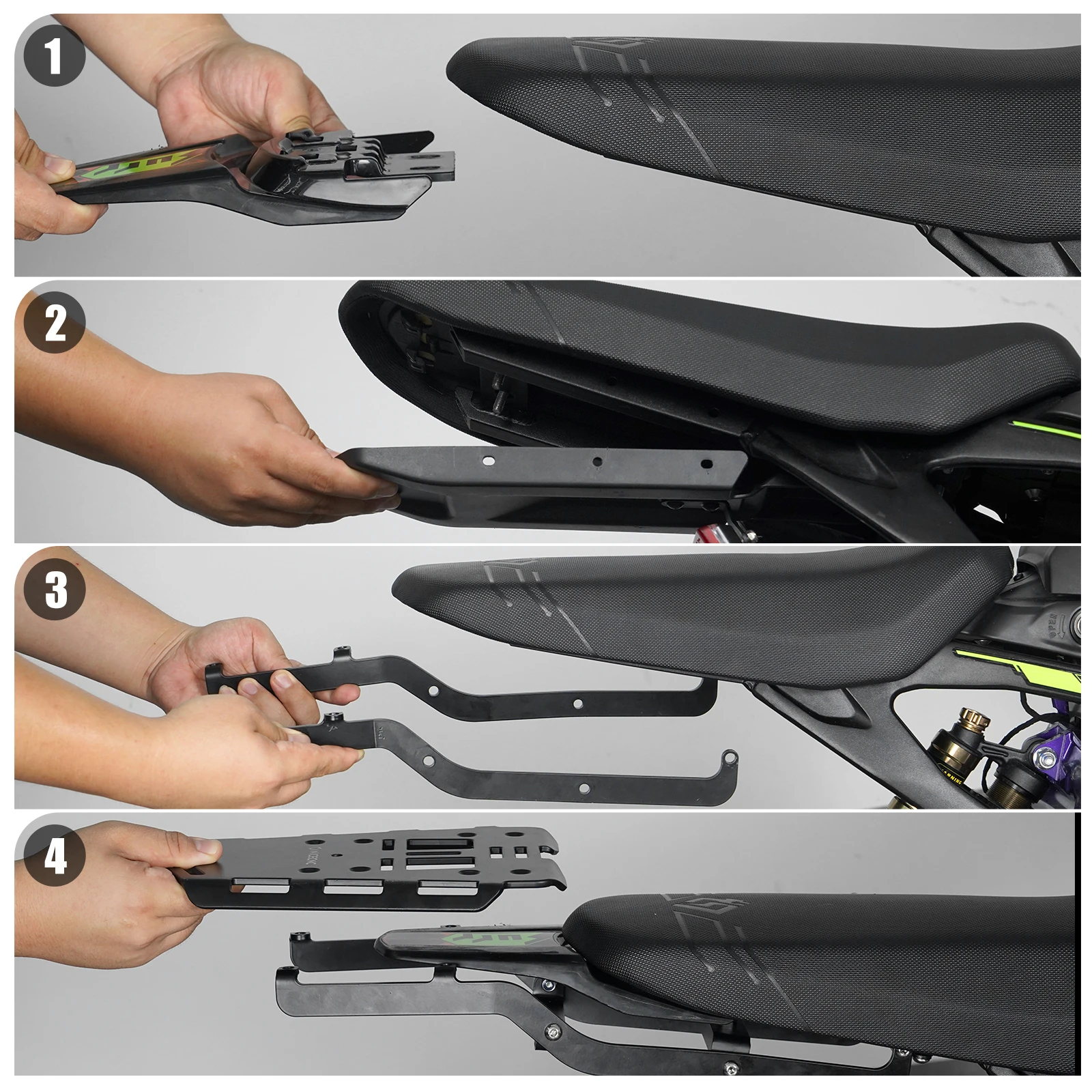 NICECNC For Surron Light Bee X Rear Luggage Rack Cargo Bracket For Sur-Ron Light Bee S L1E Segway X160 X260 Electric Dirt Bike - Image 4