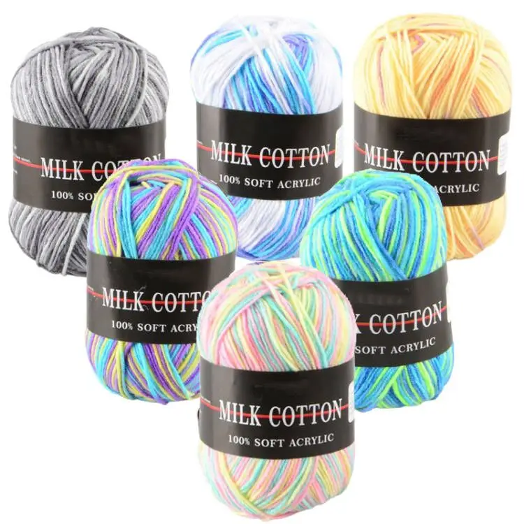 1Pc 50g 120M Milk Cotton Yarn Crochet Yarn For Knitting Wool Yarn Hand Knitted Yarn to Knit Blanket crocheted thread