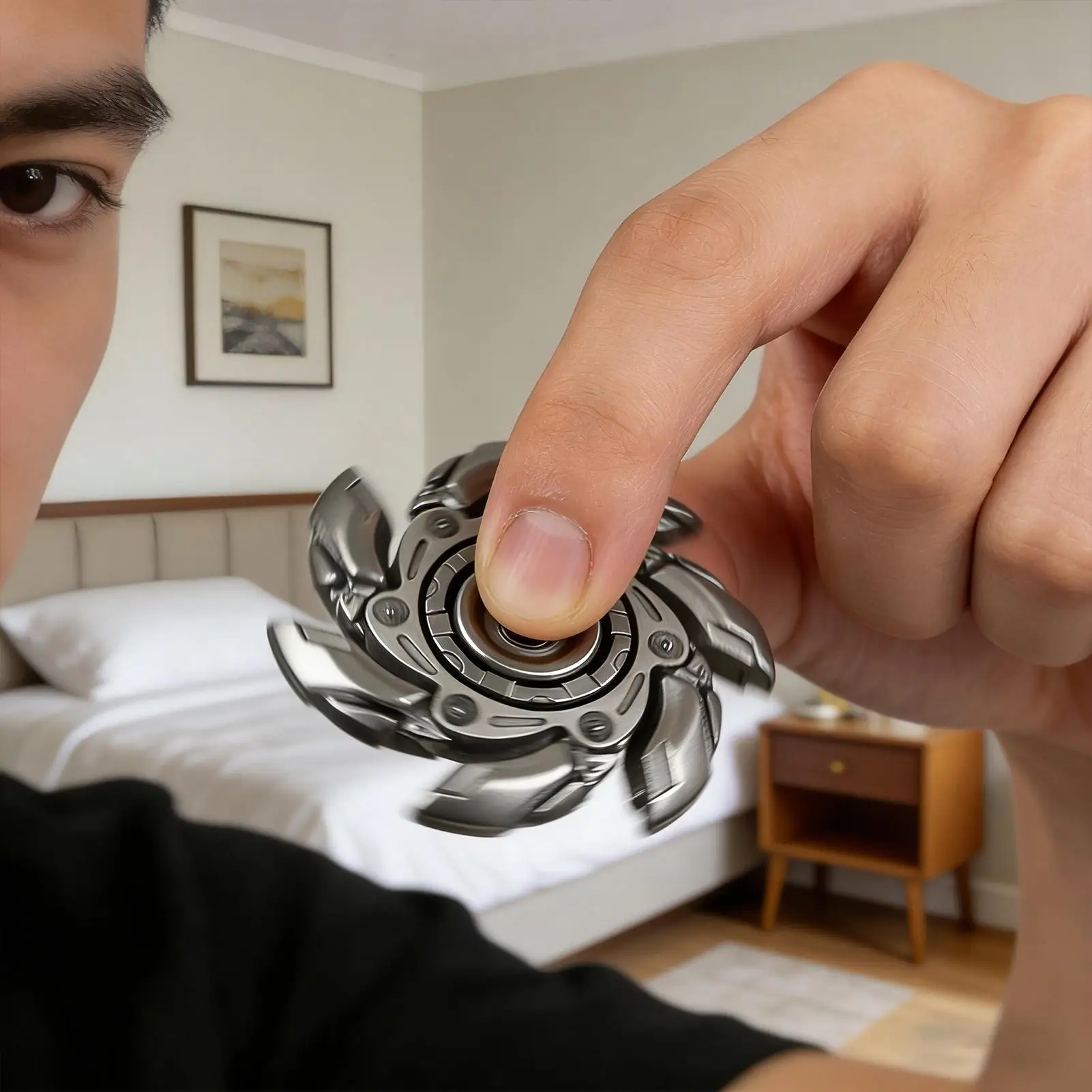 Metal Magnetic Slider Gyroscope Deformation Hand Spinning Card Mini EDC Decompression Adult Fidget Toy Anti Anxiety