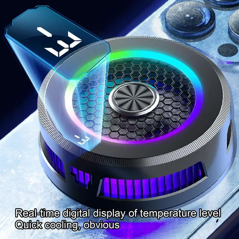 Magnetic Mobile Cooling Radiator With Digital Display For Cell Phone Cooler Semiconductor Cell Phone Cooling Fan For Gamers