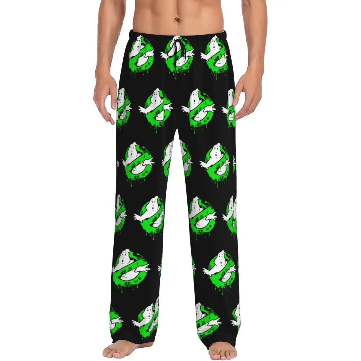 

Custom G-Ghostbusters Pajama Pants Men Adventure film Lounge Sleep Stretch Sleepwear Bottoms with Pockets