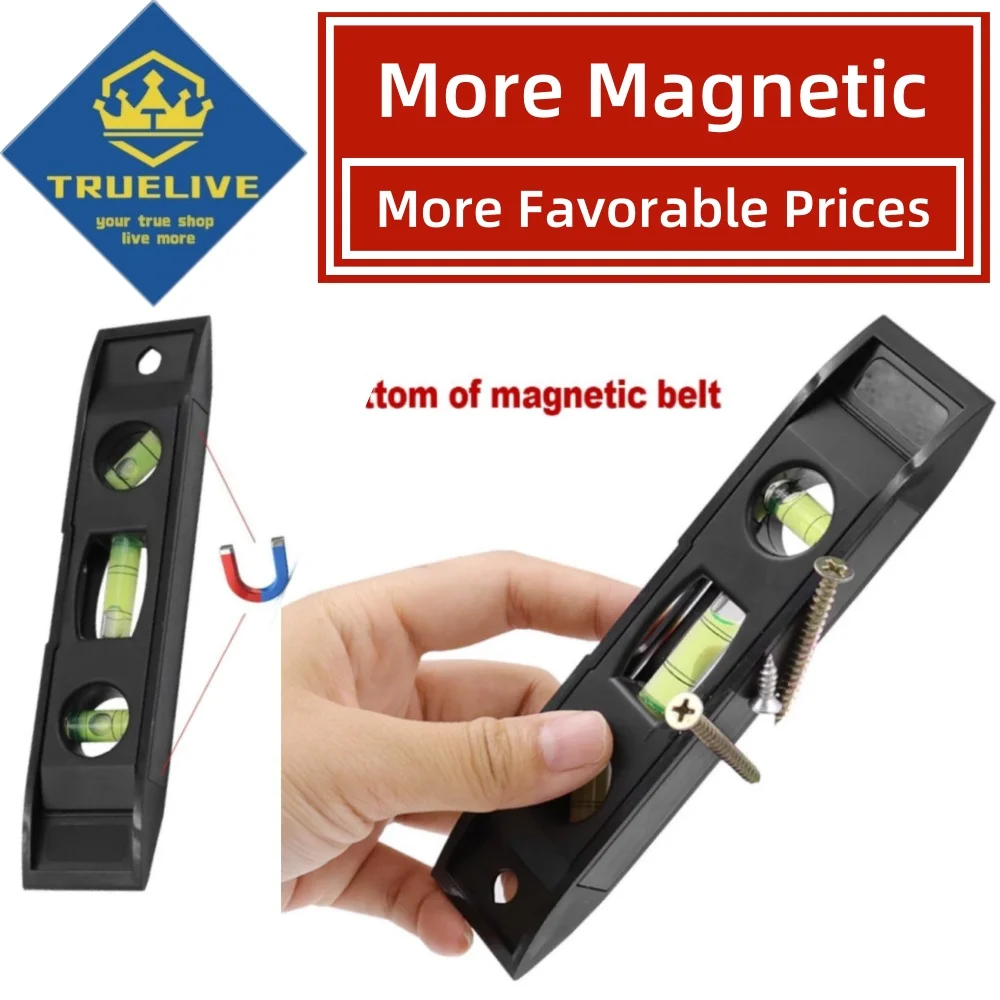 5/3/1PCS T-Type Bubble Spirit Level Magnetic Torpedo Level Ruler Machinery Durable Measuring Leveler Bubble Measure Tool Mini
