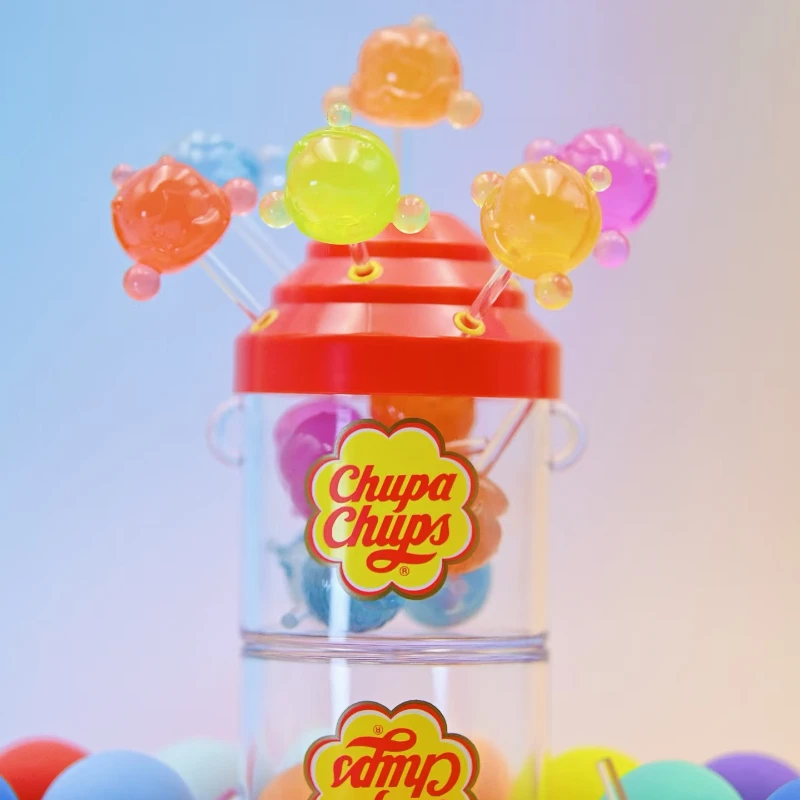 Genuine Pop Bean Chupa Chups Series Mini Dolls Kawaii Action Figures Ornament Desktop Girls Birthday Gift Collection Toys