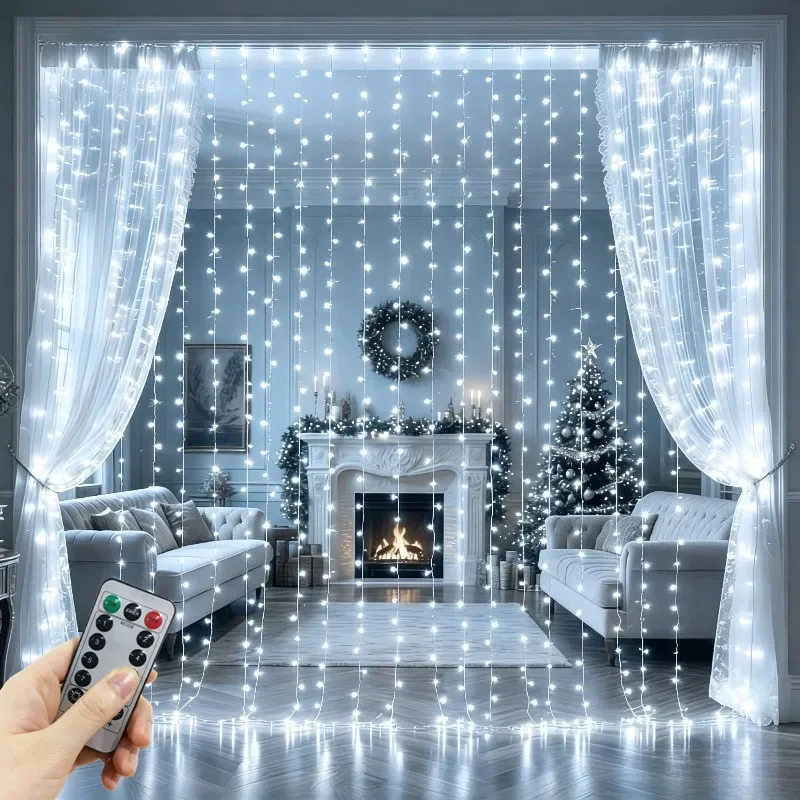 3/6m Fairy Garland Lamp for Wedding Party Holiday New Year Christmas Home Decoration Remote Control USB LED Curtain Light String