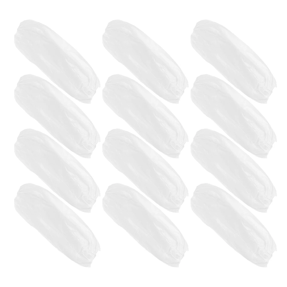 

100pcs Disposable Arm Protectors Waterproof Oilproof Plastic Cooking Sleeves Lightweight Storage Salon