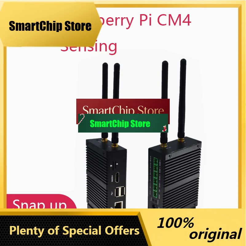 SmCpRaspberry Pi CM4 Sensing Industrial Computer Industrial Applications Support RS232 RS485 CAN 4G Communication