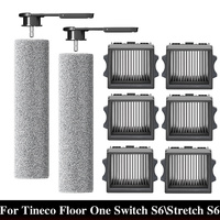 For Tineco Floor One Switch S6\\Stretch S6 Parts Wet Dry Vacuum Cleaner Consumable Roller Brush HEPA Filter Accessories