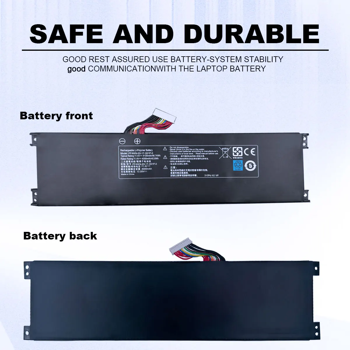 PF4WN-03-17-3S1P-0 Laptop Akku für hasee kingbook u45 a1 u43e1 u43s1 u47t1 motile m142