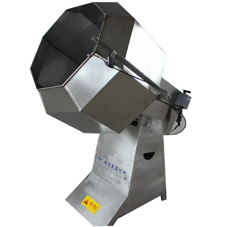 Octagonal Drum Peanut Puffed Chips Flavoring Coating Machine Snack Food Potato Seasoning Mixing Machine Hot Selling