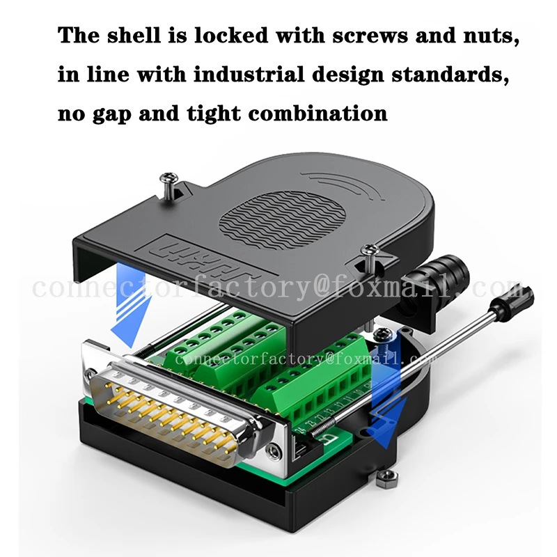 1Pcs 5Pcs 10Pcs Thin 25 Pin D-SUB Male/Female DB25 Connector Solder Free Signals Serial Port Plug Board DB25 Terminal Adapter