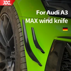 For Audi A3 S3 8Y A4 B9 A6 C8  Air Knife of Front Bar Decorative Fog Lamp Car Exterior Car Accessories Spoiler