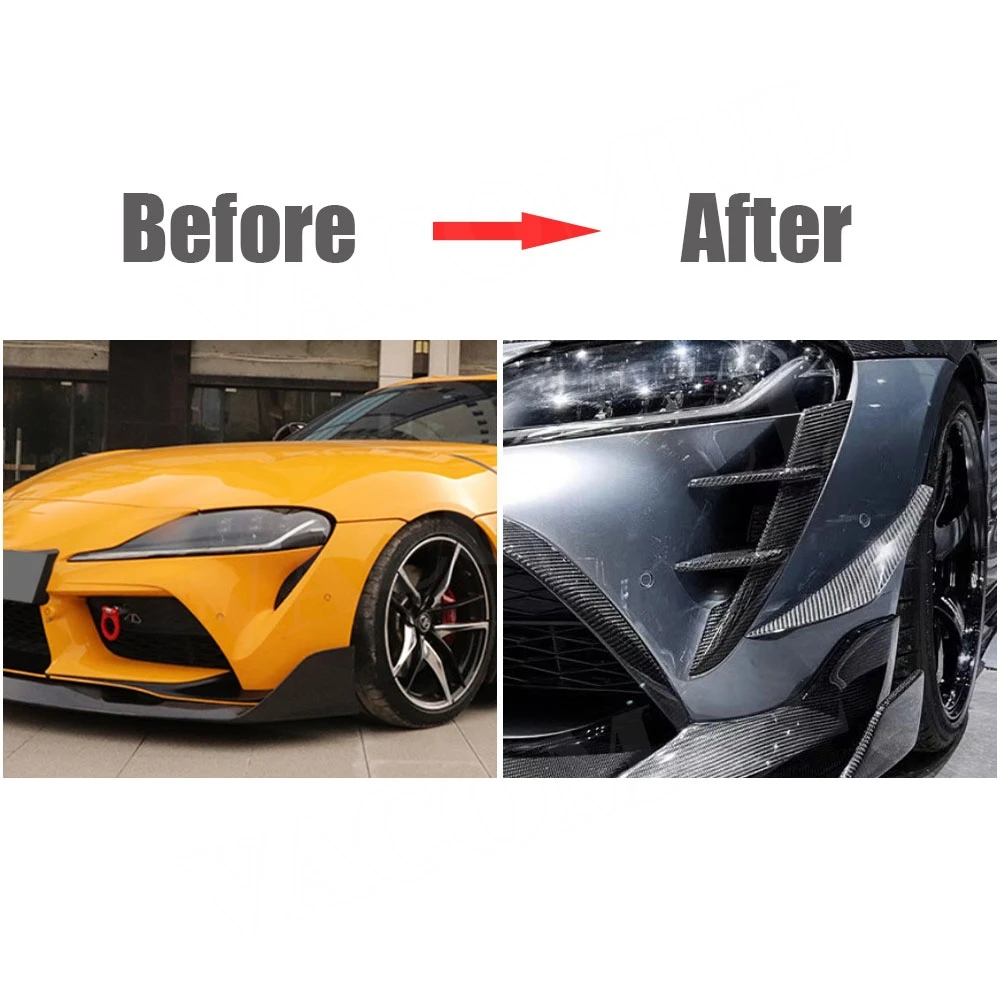 

VACOMUL Carbon Fiber Front Bumper Side Fender Fog Lamp Air Vent Cover Trim For Toyota SUPRA A90 A91 MK5 2019-2023