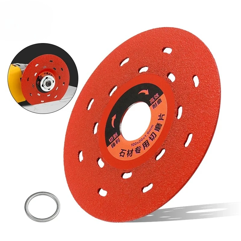 

1 шт., красная пористая каменная пластина, шлифовальное лезвие, встроенный кованый рассеиватель тепла, наждачный режущий шлифовальный инструмент