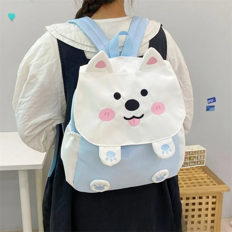 Cute Cartoon Large Capacity Backpack Kawaii Puppy School Bag Student Book Storage Bags Commuter Travel SchoolBag Women's Bag